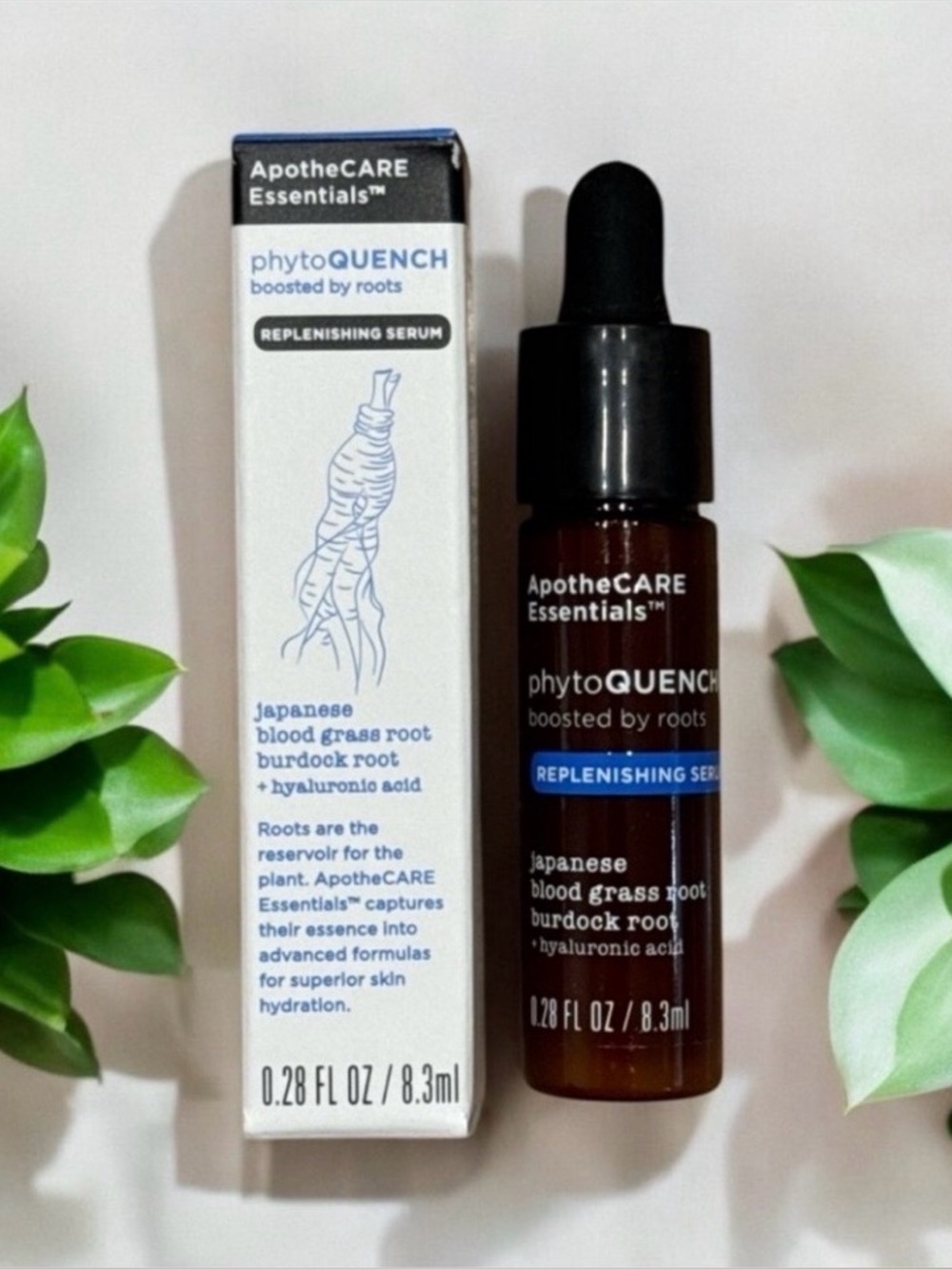 ApotheCARE phytoQUENCH Replenishing Serum boosted by roots + hyaluronic acid